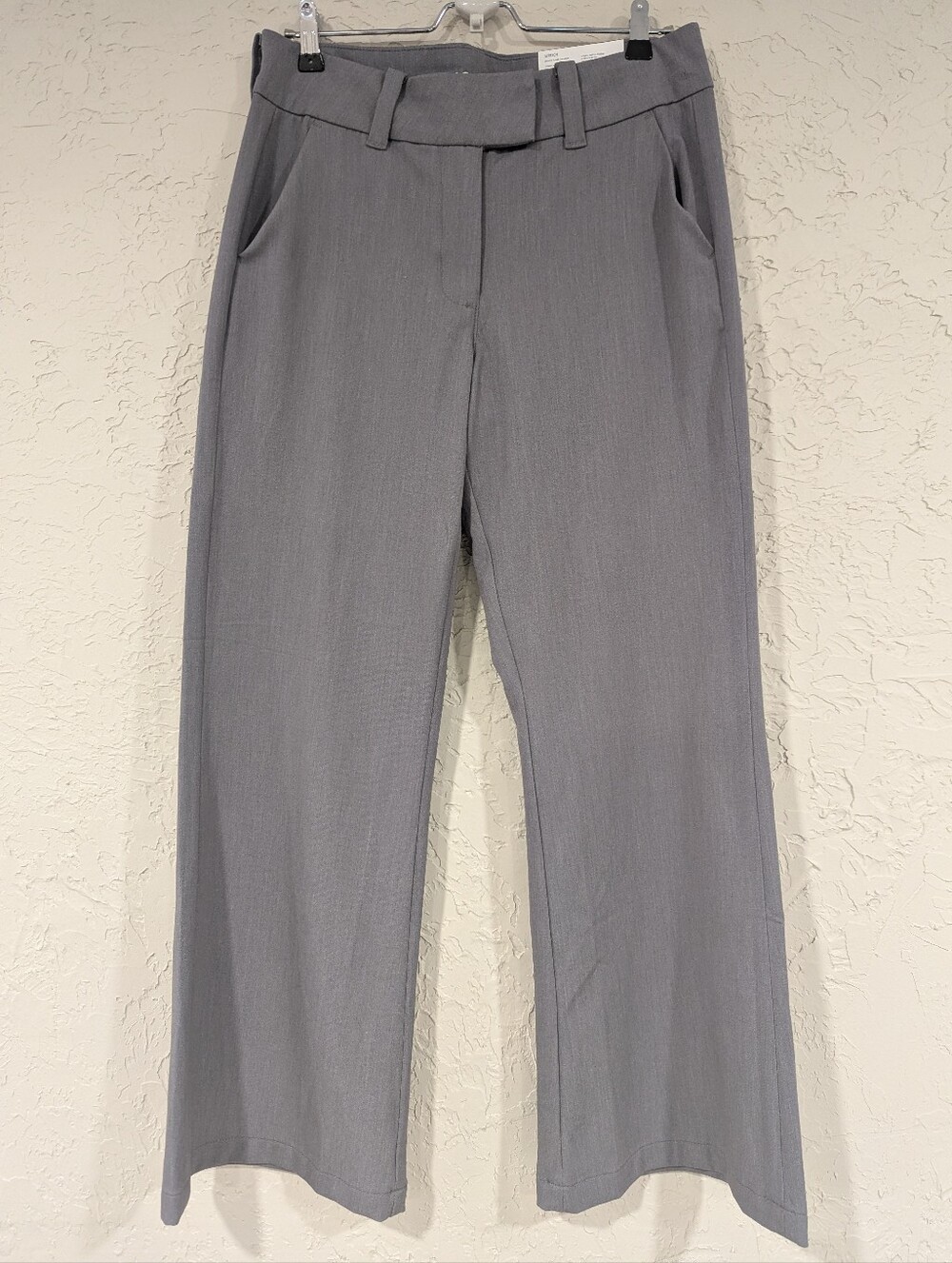 NWT American Eagle Grey Baggy Flare Trouser Stretch Women's 8 29 Office Academia